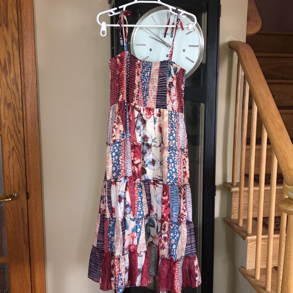 Bright multi color cotton sundress size L/XL NWT